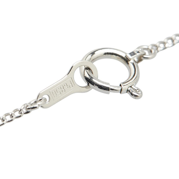 Pt900 プラチナ Pt850 プラチナ ダイヤ0.50ct フラワー 花 モチーフ ペンダントネックレス レディース 【中古】
