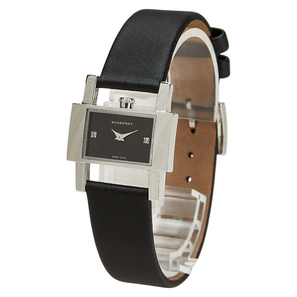 バーバリー 腕時計 BU4204 クオーツ ブラック文字盤 ナイロン レザー レディース BURBERRY 【中古】