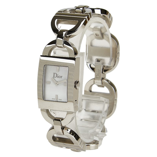 ディオール マリス 腕時計 D78-109 クオーツ ホワイト文字盤 ステンレススチール レディース Dior 【中古】