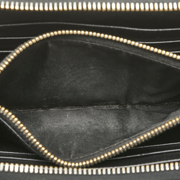 プラダ ラウンドファスナー 長財布 1M0506 ブラック レザー レディース PRADA 【中古】