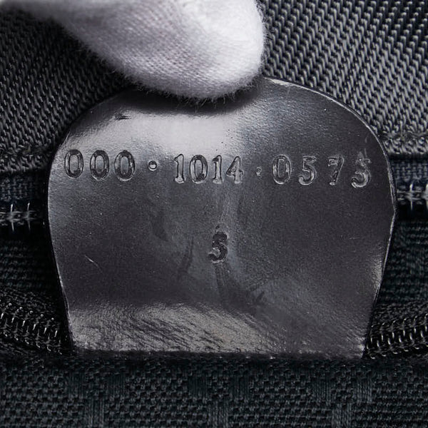 グッチ バンブー ハンドバッグ 000 1014 0575 グレー ブラック ナイロン レザー レディース GUCCI 【中古】