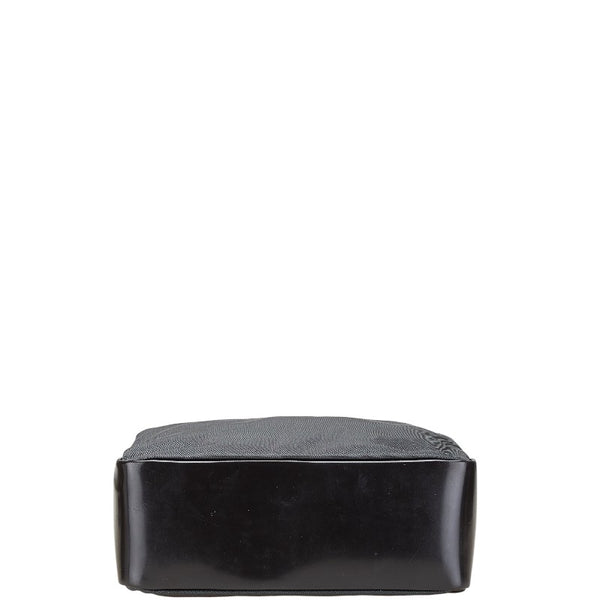 グッチ バンブー ハンドバッグ 000 1014 0575 グレー ブラック ナイロン レザー レディース GUCCI 【中古】