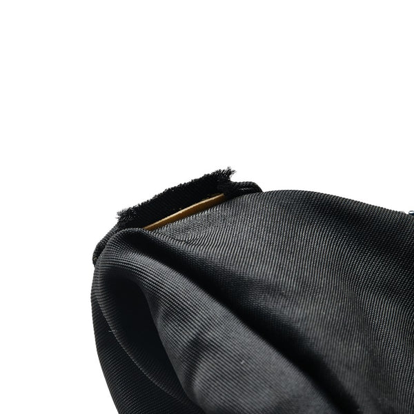 プラダ 三角ロゴプレート ポーチ ブラック ナイロン レディース PRADA 【中古】