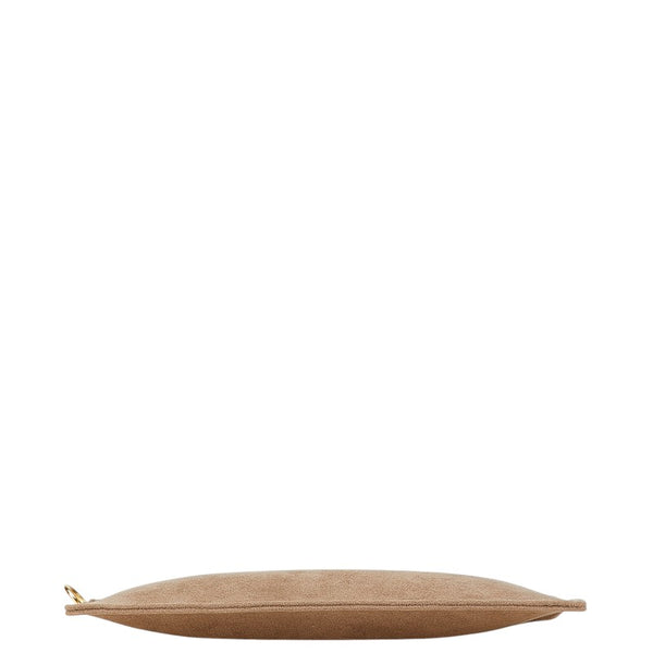 ルイ ヴィトン ポーチ 小物入れ グレー スウェード レディース LOUIS VUITTON 【中古】