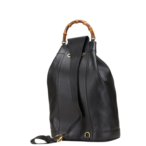 グッチ バンブー ショルダーバッグ ボディバッグ 003 2113 0037 ブラック レザー レディース GUCCI 【中古】