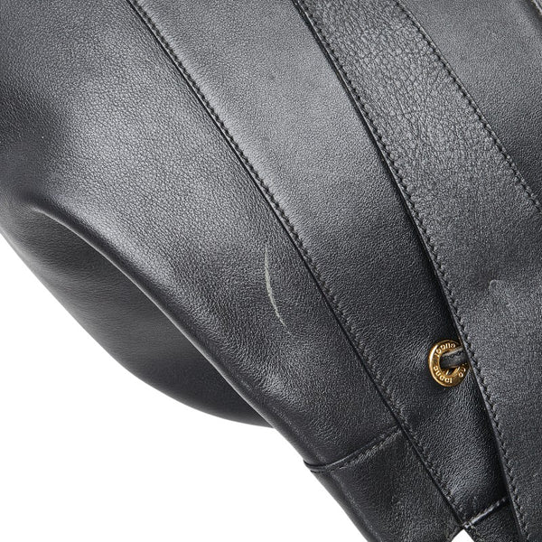 グッチ バンブー ショルダーバッグ ボディバッグ 003 2113 0037 ブラック レザー レディース GUCCI 【中古】