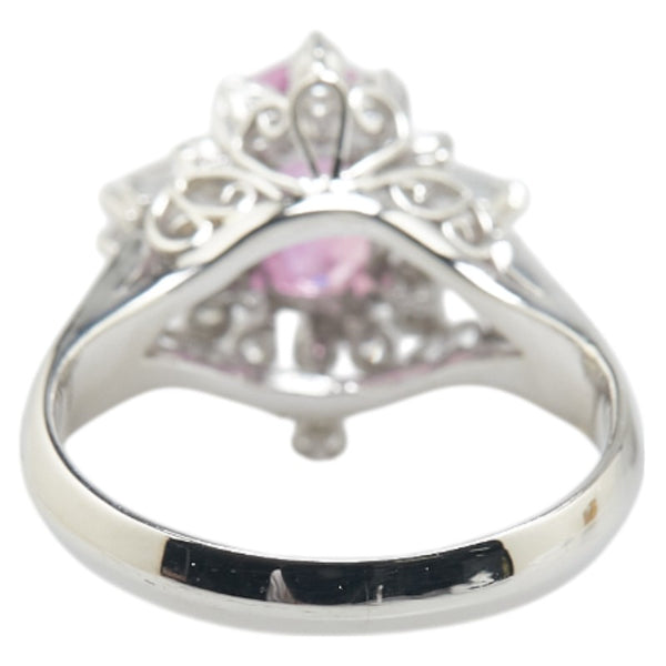 Pt900 プラチナ ピンクサファイア1.40ct ダイヤ0.36ct リング 指輪 レディース 7.5号 【中古】