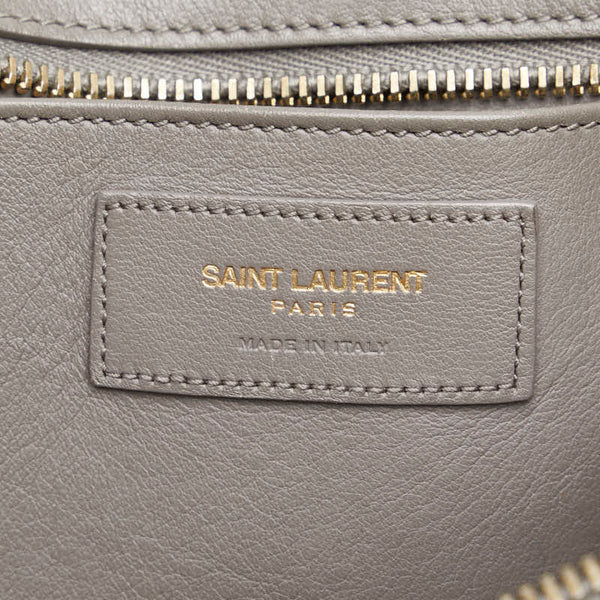 サンローラン カサンドラ ベイビー カバス スモール ハンドバッグ ショルダーバッグ 2WAY 394461 グレー レザー レディース SAINT LAURENT 【中古】
