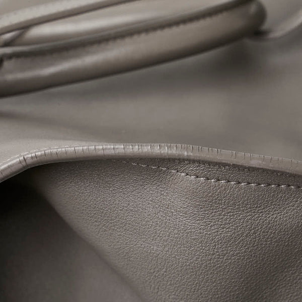 サンローラン カサンドラ ベイビー カバス スモール ハンドバッグ ショルダーバッグ 2WAY 394461 グレー レザー レディース SAINT LAURENT 【中古】