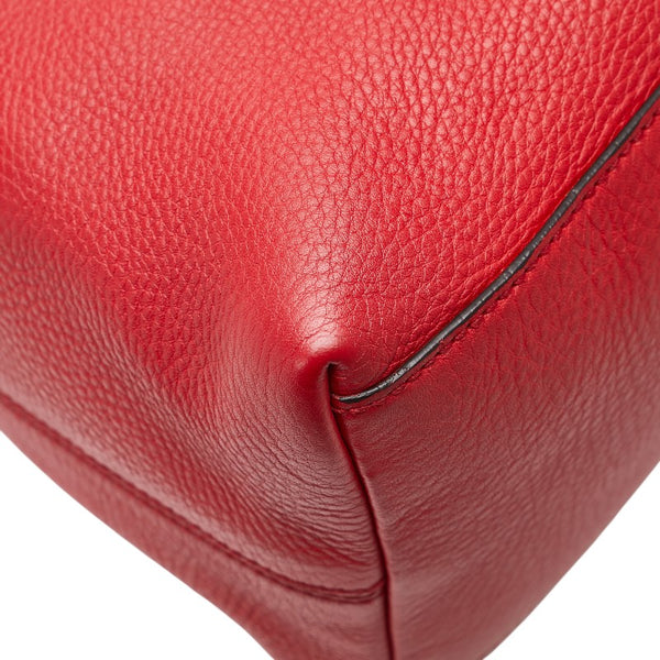 グッチ ソーホー インターロッキングG チェーン トートバッグ ショルダーバッグ 303982 レッド レザー レディース GUCCI 【中古】