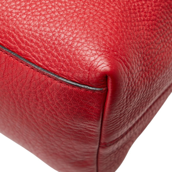 グッチ ソーホー インターロッキングG チェーン トートバッグ ショルダーバッグ 303982 レッド レザー レディース GUCCI 【中古】