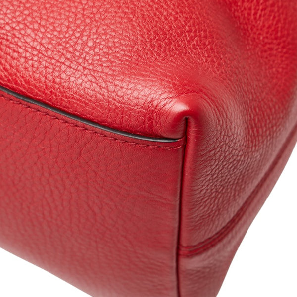 グッチ ソーホー インターロッキングG チェーン トートバッグ ショルダーバッグ 303982 レッド レザー レディース GUCCI 【中古】