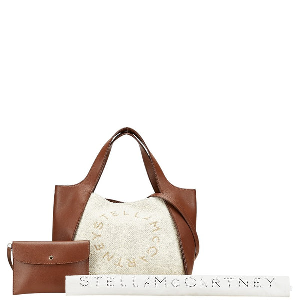 ステラマッカートニー ハンドバッグ ショルダーバッグ 2WAY 513860 ブラウン アイボリー パイル フェイクレザー レディース Stella McCartney 【中古】