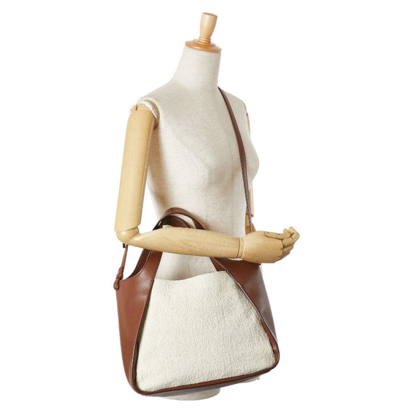 ステラマッカートニー ハンドバッグ ショルダーバッグ 2WAY 513860 ブラウン アイボリー パイル フェイクレザー レディース Stella McCartney 【中古】