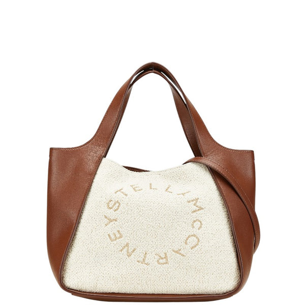 ステラマッカートニー ハンドバッグ ショルダーバッグ 2WAY 513860 ブラウン アイボリー パイル フェイクレザー レディース Stella McCartney 【中古】