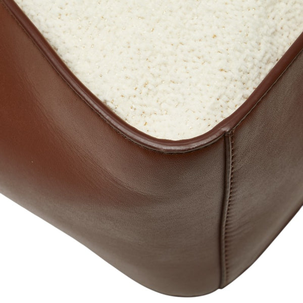 ステラマッカートニー ハンドバッグ ショルダーバッグ 2WAY 513860 ブラウン アイボリー パイル フェイクレザー レディース Stella McCartney 【中古】