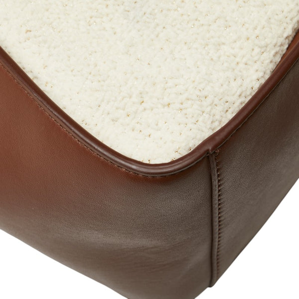 ステラマッカートニー ハンドバッグ ショルダーバッグ 2WAY 513860 ブラウン アイボリー パイル フェイクレザー レディース Stella McCartney 【中古】