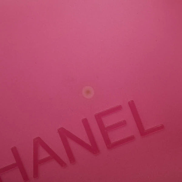 シャネル ロゴ ハンドバッグ ピンク ラバー レディース CHANEL 【中古】