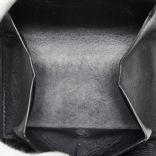 サンローラン YSL カサンドラ 三つ折り財布 コンパクトウォレット 692061 ブラック レザー レディース SAINT LAURENT 【中古】