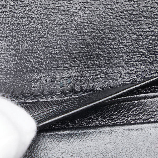 サンローラン YSL カサンドラ 三つ折り財布 コンパクトウォレット 692061 ブラック レザー レディース SAINT LAURENT 【中古】