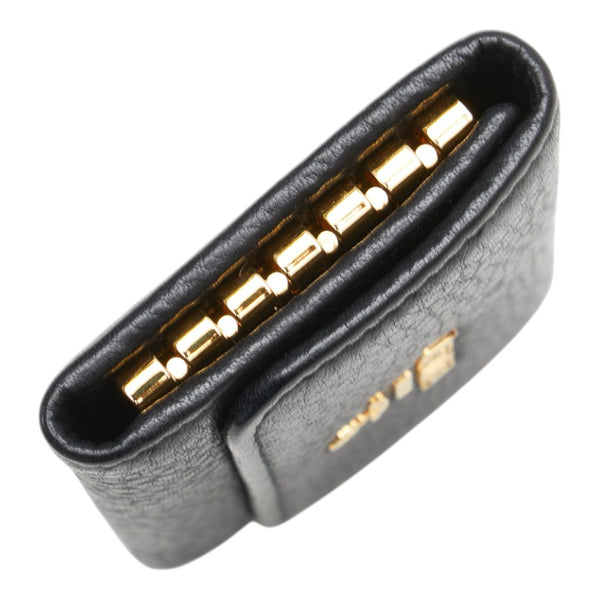 プラダ 6連 キーケース 1PG222 ブラック レザー レディース PRADA 【中古】