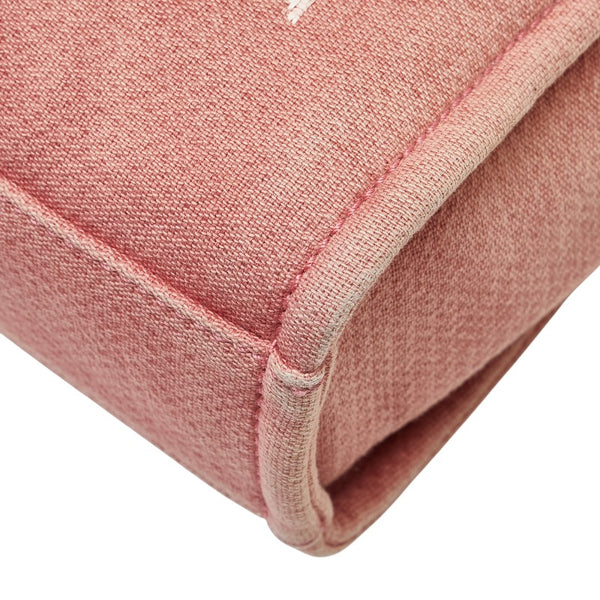 シャネル ドーヴィルPM トートバッグ ショルダーバッグ ピンク キャンバス レザー レディース CHANEL 【中古】