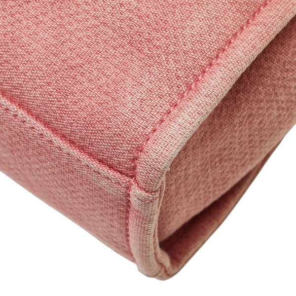 シャネル ドーヴィルPM トートバッグ ショルダーバッグ ピンク キャンバス レザー レディース CHANEL 【中古】