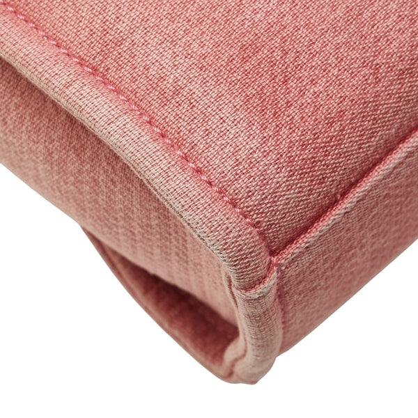 シャネル ドーヴィルPM トートバッグ ショルダーバッグ ピンク キャンバス レザー レディース CHANEL 【中古】