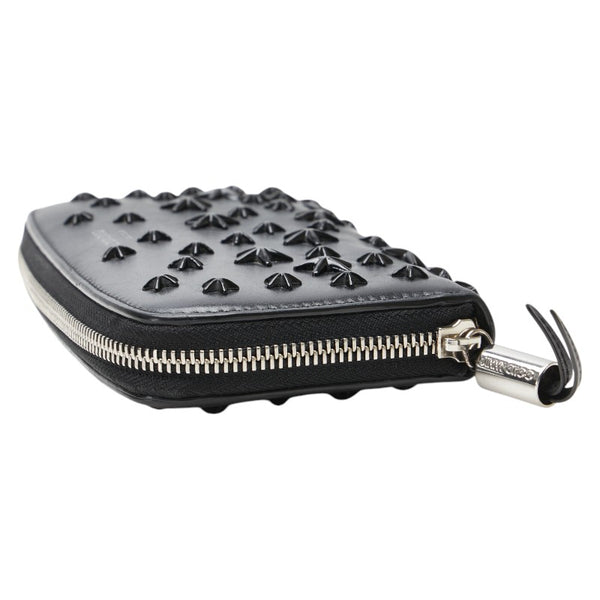 ジミーチュウ スタースタッズ ラウンドファスナー 長財布 ブラック レザー レディース JIMMY CHOO 【中古】