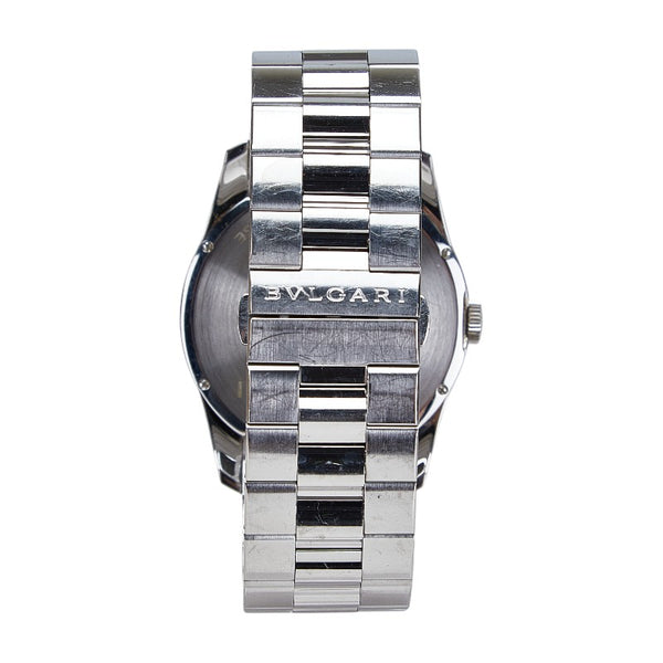 ブルガリ ソロテンポ 腕時計 ST42S クオーツ ブラック文字盤 ステンレススチール メンズ BVLGARI 【中古】