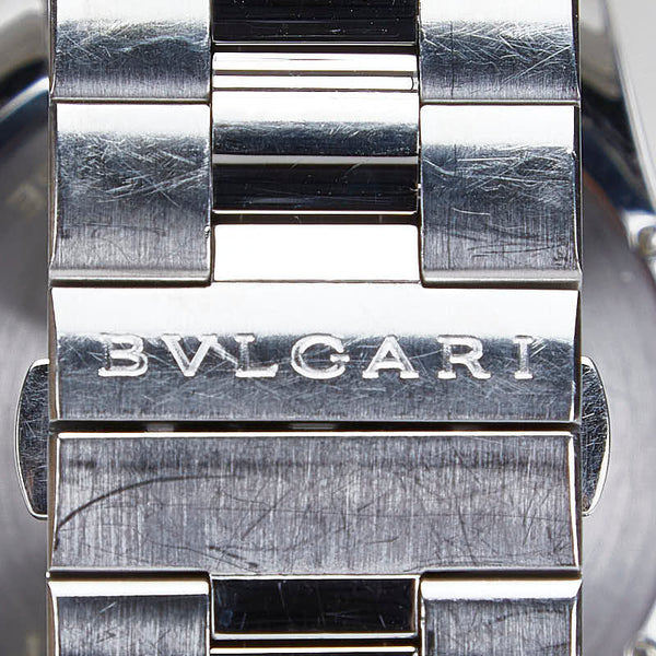 ブルガリ ソロテンポ 腕時計 ST42S クオーツ ブラック文字盤 ステンレススチール メンズ BVLGARI 【中古】