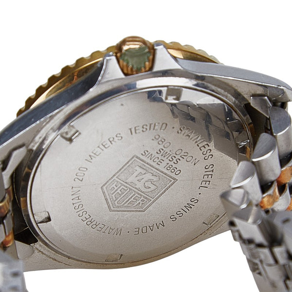 タグホイヤー 1000シリーズ 腕時計 980.020N クオーツ ブラック文字盤 ステンレススチール メッキ メンズ TAG HEUER 【中古】