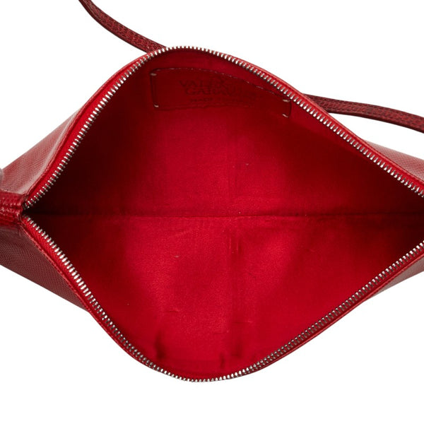 ヴァレンチノ リザード型押し ショルダーポーチ レッド レザー レディース Valentino 【中古】
