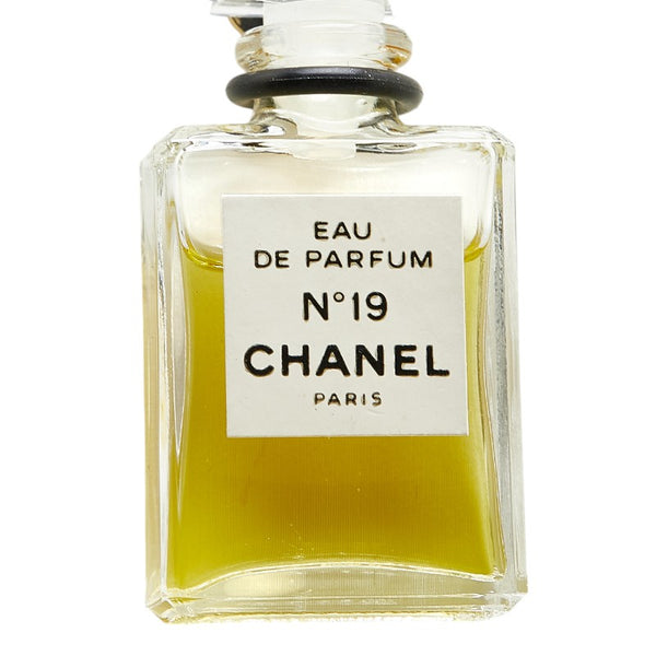 シャネル No19 香水 オードパルファム ネックレス ゴールド ブラック メッキ レザー レディース CHANEL 【中古】