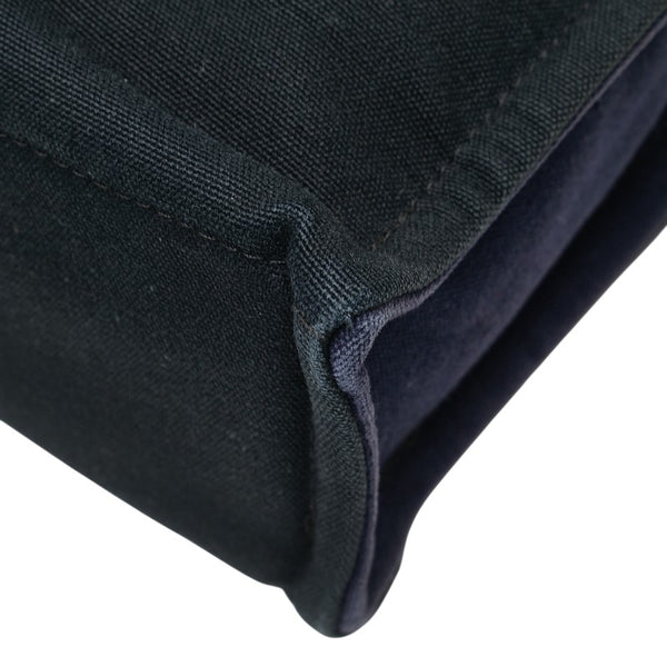 エルメス フールトゥPM ハンドバッグ ブラック ネイビー キャンバス レディース HERMES 【中古】