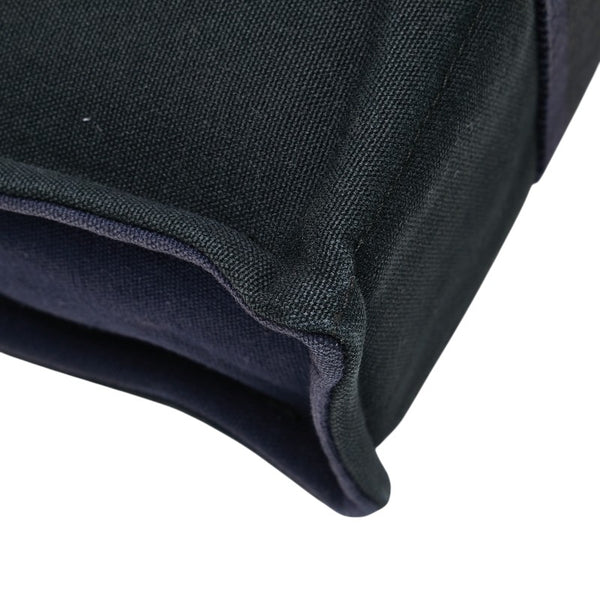 エルメス フールトゥPM ハンドバッグ ブラック ネイビー キャンバス レディース HERMES 【中古】