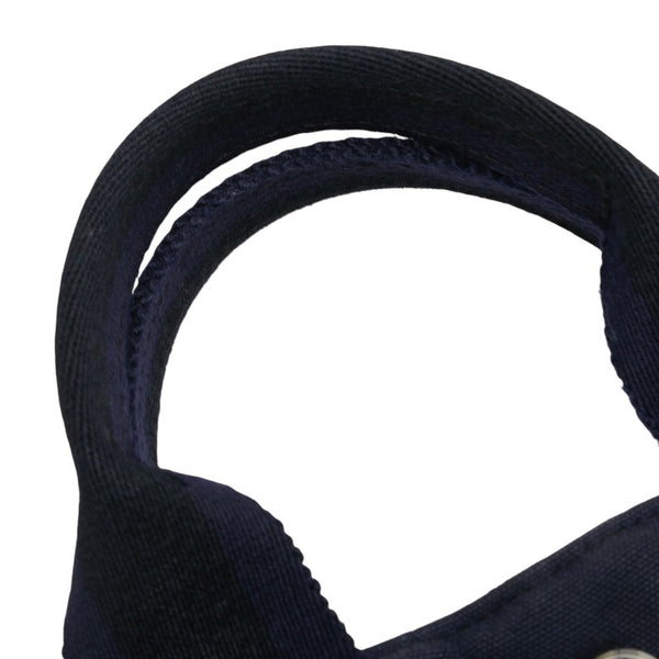 エルメス フールトゥPM ハンドバッグ ブラック ネイビー キャンバス レディース HERMES 【中古】