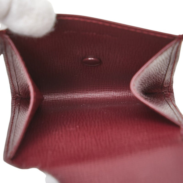 カルティエ マストライン コインケース ワインレッド ボルドー レザー レディース CARTIER 【中古】