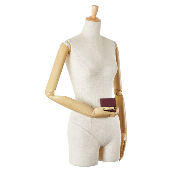 カルティエ マストライン コインケース ワインレッド ボルドー レザー レディース CARTIER 【中古】