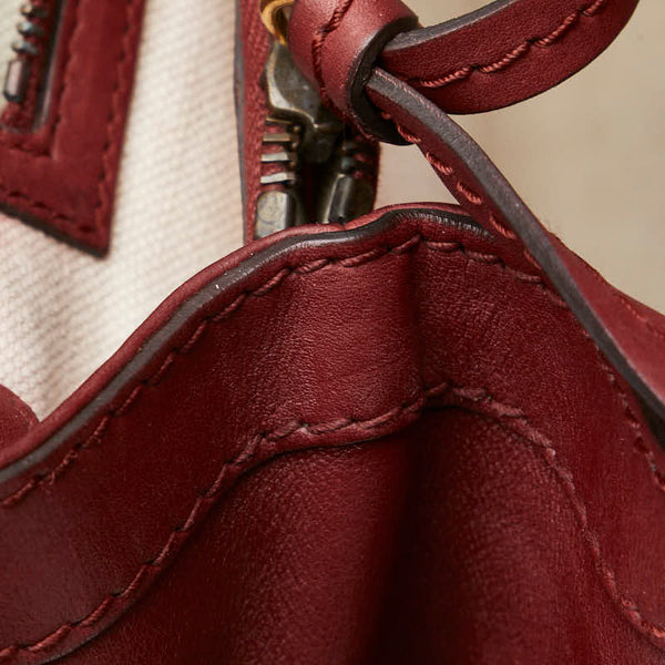 グッチ トートバッグ 269926 ボルドー ワインレッド レザー レディース GUCCI 【中古】