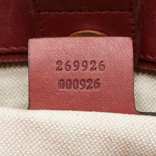 グッチ トートバッグ 269926 ボルドー ワインレッド レザー レディース GUCCI 【中古】