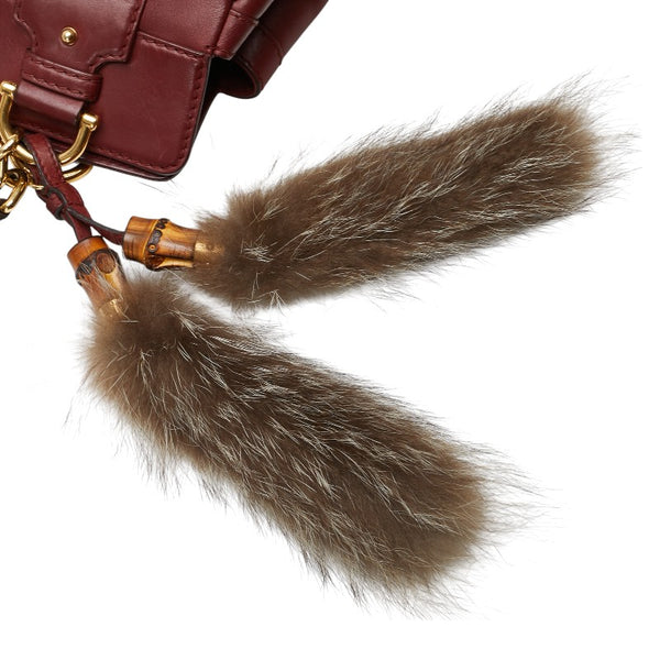 グッチ トートバッグ 269926 ボルドー ワインレッド レザー レディース GUCCI 【中古】