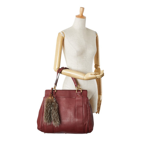 グッチ トートバッグ 269926 ボルドー ワインレッド レザー レディース GUCCI 【中古】