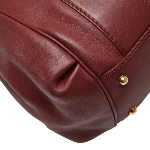 グッチ トートバッグ 269926 ボルドー ワインレッド レザー レディース GUCCI 【中古】