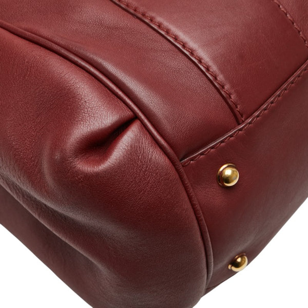 グッチ トートバッグ 269926 ボルドー ワインレッド レザー レディース GUCCI 【中古】