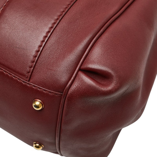 グッチ トートバッグ 269926 ボルドー ワインレッド レザー レディース GUCCI 【中古】