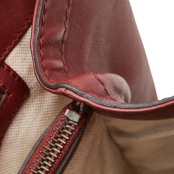 グッチ トートバッグ 269926 ボルドー ワインレッド レザー レディース GUCCI 【中古】