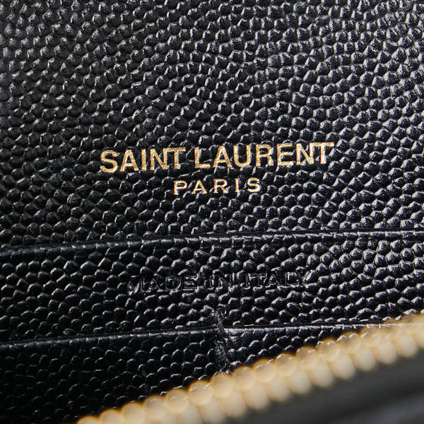 サンローラン YSL エンベローブ チェーンウォレット ショルダーバッグ 393953 ブラック レザー レディース SAINT LAURENT 【中古】