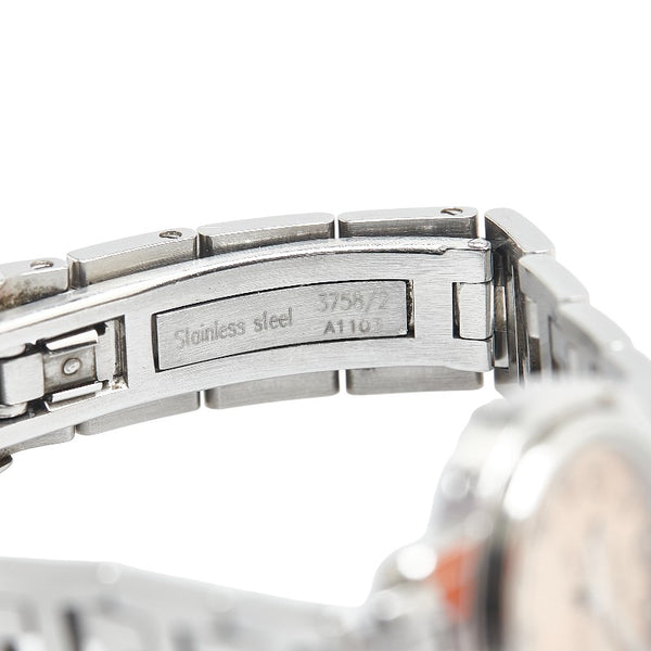 エルメス クリッパー 腕時計 CL4.210 クオーツ オレンジ文字盤 ステンレススチール レディース HERMES 【中古】