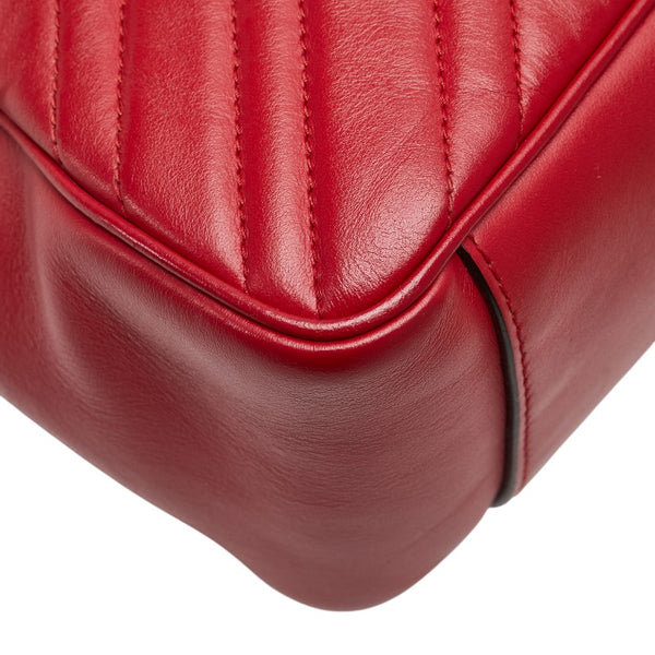 グッチ GGマーモント ハート ハンドバッグ ショルダーバッグ 2WAY 498110 レッド レザー レディース GUCCI 【中古】